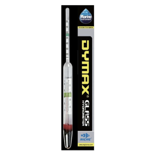 Dymax Glass Hydrometer for Aquarium &ndash; Salinity, Gravity &amp; Temperature Reading